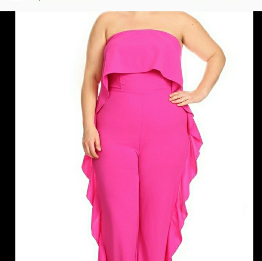 Valentines PINK Beautiful Jumper pantsuit 1X